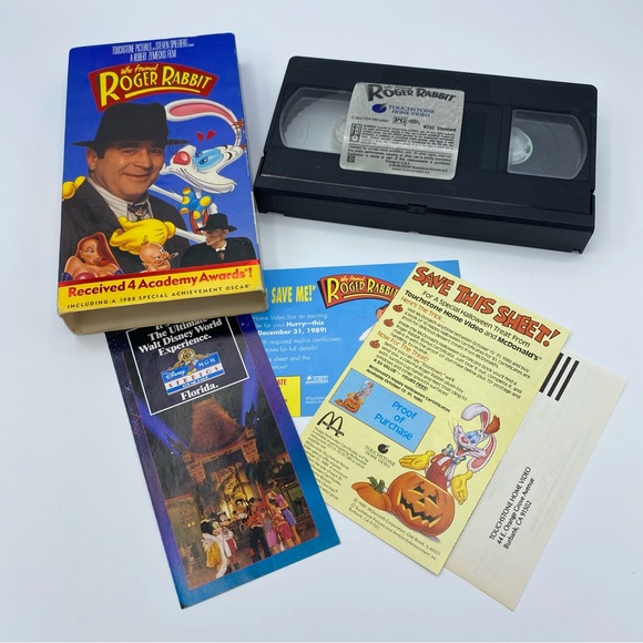 Who Framed Roger Rabbit VHS Tape 1988 Bob Hoskins Christopher  Lloyd Good Cond - Picture 5 of 5